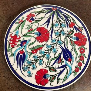 Traditional, iznik, Turkish, ceramic art trivet